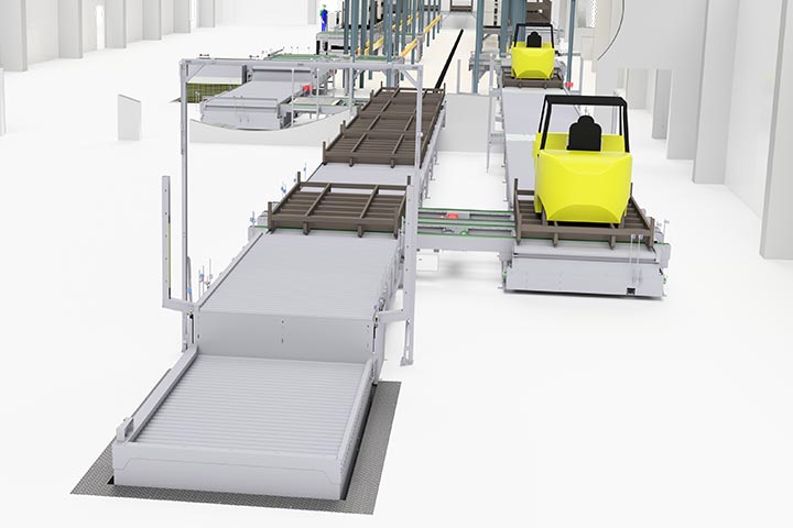 Abgabeplatz mit Hubfunktion